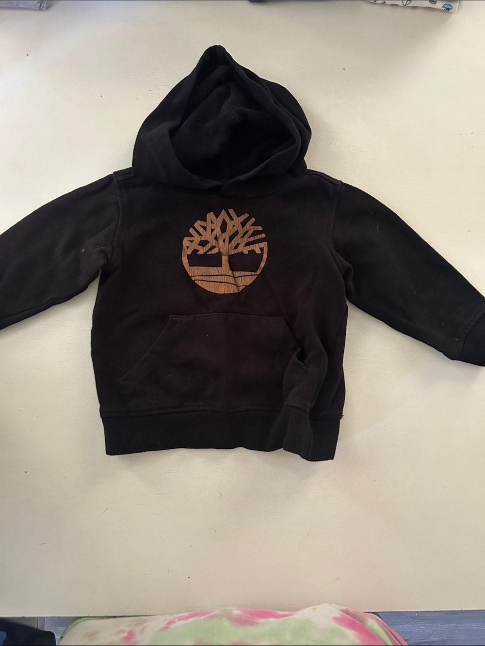 Timberland Kids Black Hoodie with Chest Logo